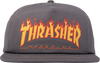 THRASHER PRINTED FLAME HAT ADJ-GREY