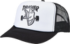 THRASHER SF THRASH AND BURN MESH HAT ADJ-BK/WT/BK