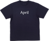 APRIL OG LOGO SHORT SLEEVE TSHIRT MEDIUM NAVY/WHT