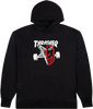 THRASHER SF THRASH AND BURN HOODIE SWEATSHIRT MEDIUM BLACK