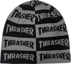 THRASHER MAG CHECKERED SKULLY BEANIE BLACK/GREY