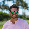 Abaco Dockside Polarized Sunglasses Matte Black Ocean Mirror