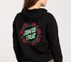 Santa Cruz Rose Dot Hoodie Womens Black Red