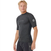 Rip Curl Down Patrol UPF Performance Rashguard SS Black Marle