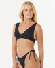 Rip Curl Prem Surf Deep V Swim Top D-DD Black