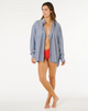 Rip Curl Beach Days Pinstrip Button Up Dusty Blue