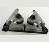Silver M-Hollow Skateboard Trucks Set Silver Black 8.0