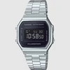 CASIO A168WEM-1VT Watch Silver Black