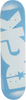 DGK OG LOGO SKATEBOARD DECK-7.75 LIGHT BLUE/WHT