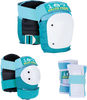 187 6-PACK PAD SET JR-TEAL/WHT