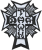 DOGTOWN RXCX CROSS PATCH 2.75" WHT/BLK