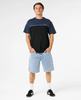 Rip Curl Halfa Panel Beater Tshirt Black Navy