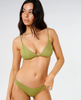 Rip Curl Premium Surf Banded Fixed Tri Swim Top Green Olive