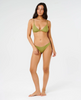 Rip Curl Premium Surf Banded Fixed Tri Swim Top Green Olive
