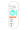 Delidecks Vibrating Wood Fingerboard Deck White 35 x 96