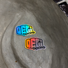 Delidecks Foil Logo Sticker Silver Black 1inch (2pack)