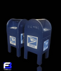 FutureBoundPrints USPS Post Box Thrashed Blue 3.75 inch