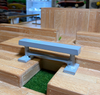 BlueRiver Rails Bench Flat Bar Grey 6x2.25