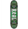 Real Bandana Skateboard Complete Black Green 8.06x14.38WB