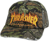 THRASHER FLAME DISTRESSED HAT ADJ-CAMO
