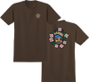 KROOKED KROOKED MG SS TSHIRT XL-DARK CHOCOLATE/CREAM
