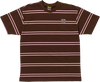 KROOKED EYES EMB STRIPE SS TSHIRT S-BROWN/PINK/BLK/WHT