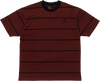 SPITFIRE BIGHEAD EMB STRIPE SS TSHIRT S-BURGUNDY/BLK