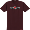 SPITFIRE OLD E DROP BIGHEAD SS TSHIRT XL-BURGUNDY/RED/BLK/WHT
