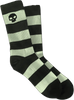 ZERO SKULL CREW SOCKS GLOW/BLK STRIPES 1pr