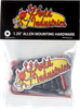 WORLD INDUSTRIES HARDWARE SET ALLEN 1.25" BLACK W/RED