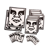 Obey Icon Face Sticker Pack White Black ASST
