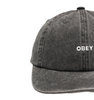 Obey Pigment Bold 6 Panel Hat Black Strapback