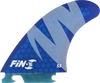 FIN-S S-3 HONEYCOMB BLUE 3 fins