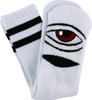 TOY MACHINE SECT EYE III CREW SOCKS WHITE 1 pair