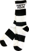 HAPPY HR STRIPES CREW SOCKS BLACK & WHITE