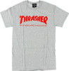 THRASHER SKATE MAG SS Tshirt SMALL HEATHER/RED
