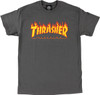 THRASHER FLAME SS Tshirt SMALL GREY
