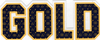 GOLD LOGO DECAL STICKER SMALL single