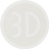 3D LOGO DECAL STICKER WHT single