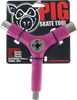 PIG SKATE TOOL-NEON PINK tri-socket/threader