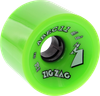 ABEC11 ZIGZAGS 70mm 80a LIME Skateboard Wheels