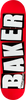 BAKER BRAND LOGO SKATEBOARD DECK 7.56 RED/WHT