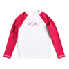 Roxy Sail Away Kids LS Rash Guard White Purple