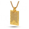 King Ice All See Eye Pyramid Dog Tag 14k Gold