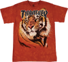 THRASHER TIGER SS TSHIRT LARGE ORANGE DYE