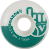 VOL.1 NO.1 52mm White/Teal WHEELS SET
