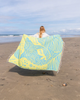 Sand Cloud Discovery Tiger Shark Towel Blue Yellow Large
