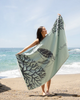 Sand Cloud Bubbles Turtle Towel Seaglass Regular