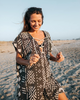 Sand Cloud Adobe Mudcloth Cover Up Black One Size