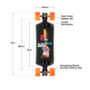 Loaded Fathom Dad Bod Skateboard Complete Black 9.25x33
